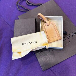 AUTHENTIC Louis Vuitton vachetta luggage tag
